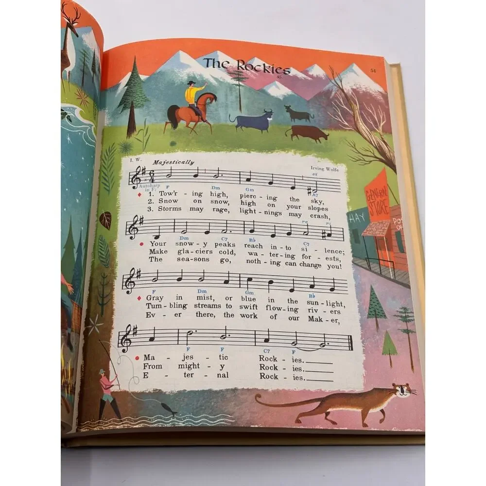 Music Across Our Country Together We Sing Series 1956 Hardcover School Book EX